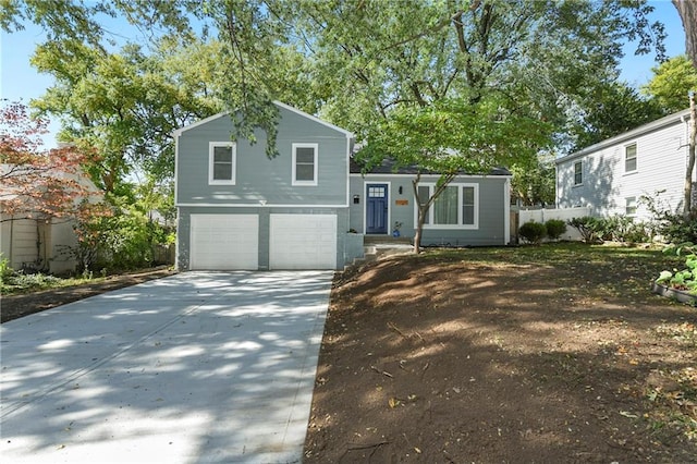 view of front of home featuring a garage