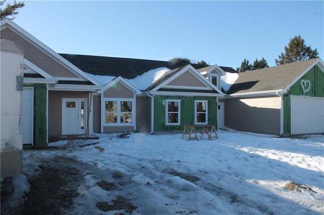 view of front facade with a garage