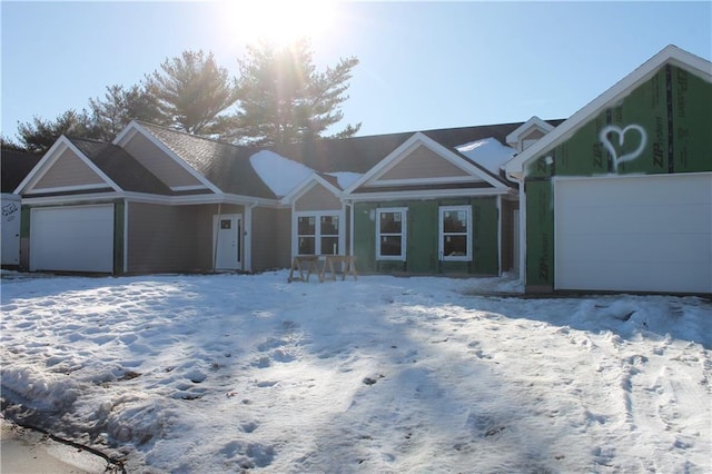 ranch-style home with a garage