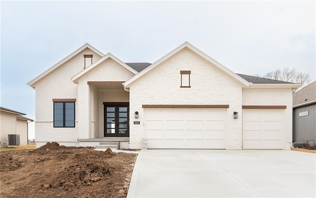 view of front of house featuring central AC