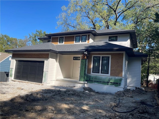 view of front of home featuring a garage