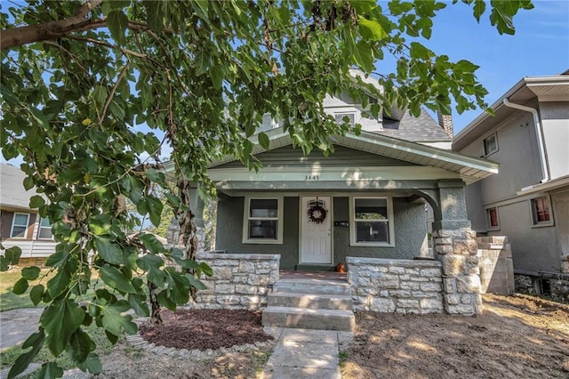 view of front of house with a porch