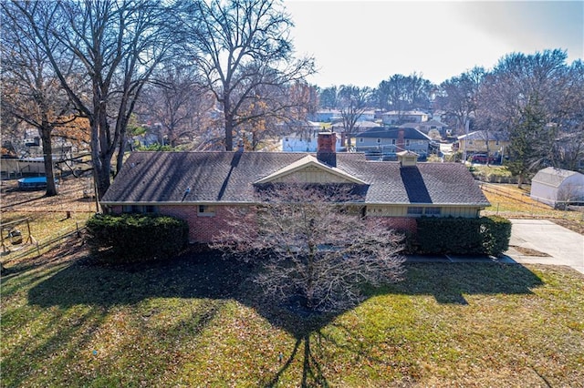 exterior space with a lawn