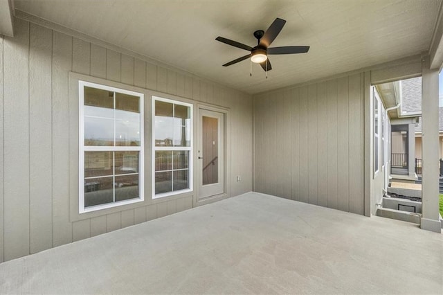 view of patio / terrace with ceiling fan