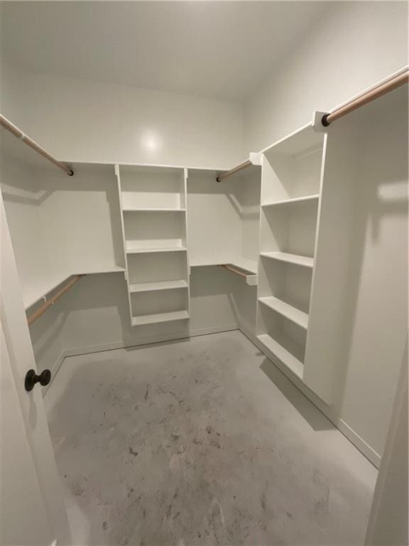 view of walk in closet