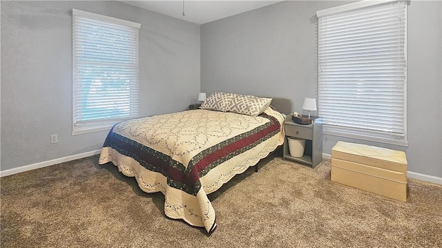 view of carpeted bedroom