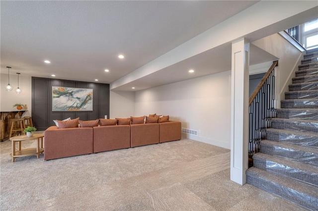 view of carpeted living room