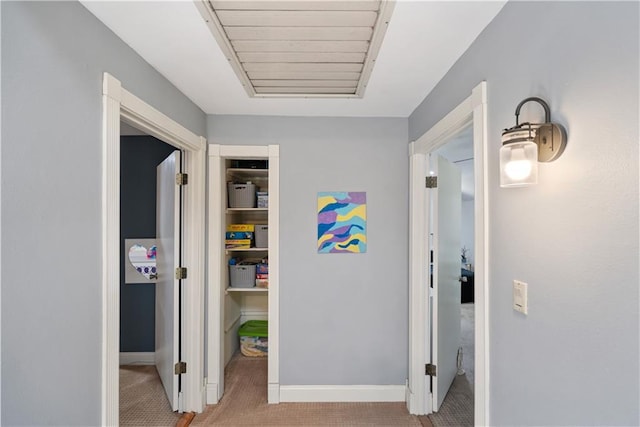 2924 Crown Dr, Independence, KS 67301 - hallway with light carpet and baseboards
