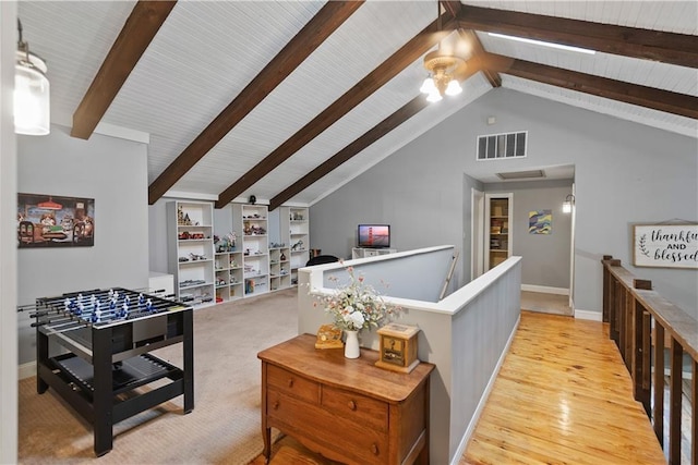 2924 Crown Dr, Independence, KS 67301 - corridor with an upstairs landing, light wood finished floors, and built in features