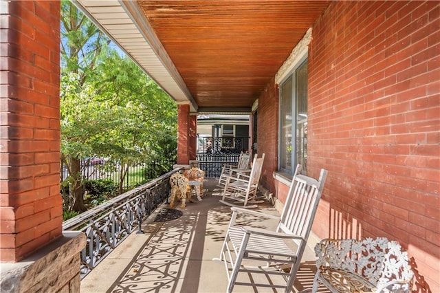 view of patio / terrace featuring a porch