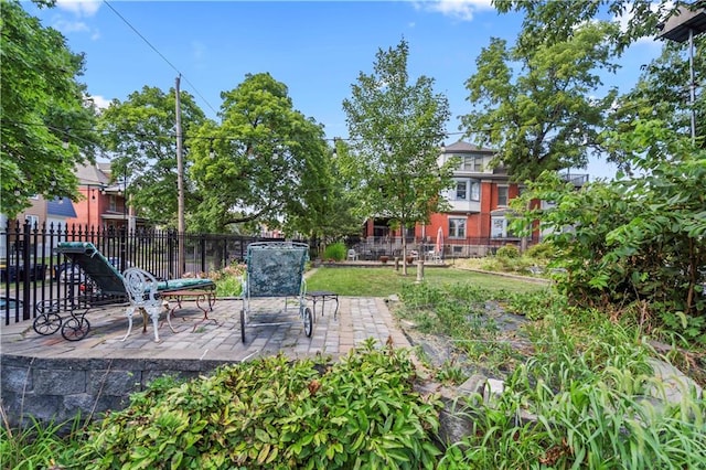 view of yard featuring a patio