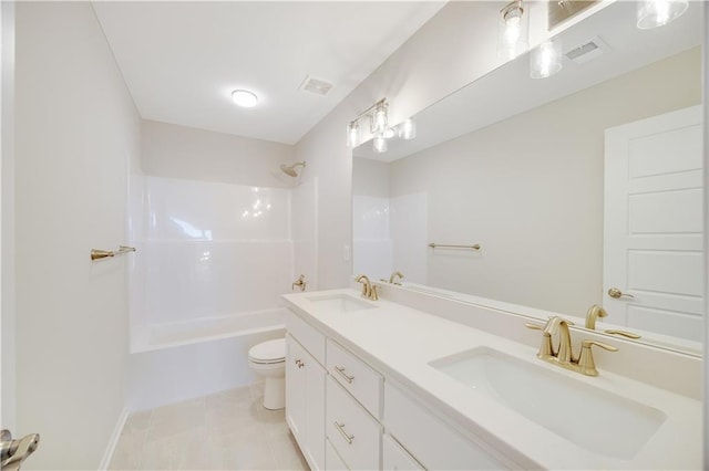 7004 NE 102nd Ct, Kansas City, MO 64156 - full bathroom featuring bathing tub / shower combination, double vanity, and tile patterned floors