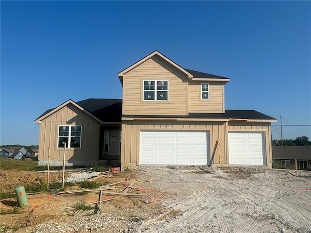 front of property featuring a garage