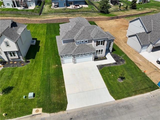 birds eye view of property