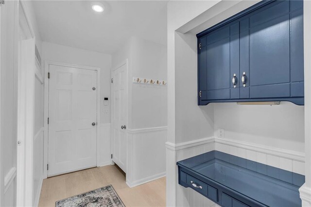 22750 Switzer Rd, Bucyrus, KS 66013 - interior space featuring light wood-type flooring and recessed lighting
