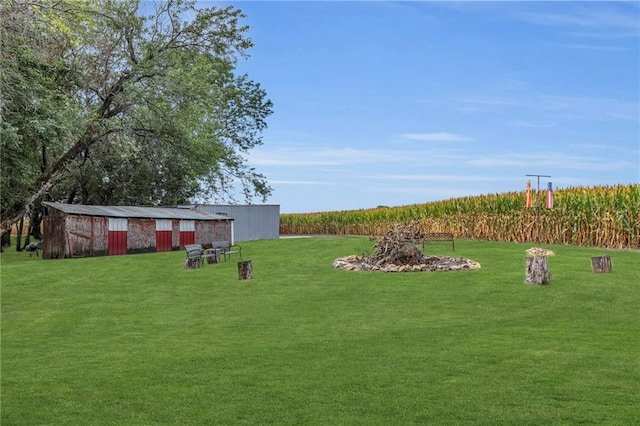 22750 Switzer Rd, Bucyrus, KS 66013 - view of yard featuring an outbuilding and a rural view