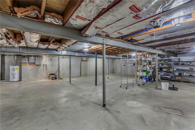 22750 Switzer Rd, Bucyrus, KS 66013 - unfinished below grade area with water heater