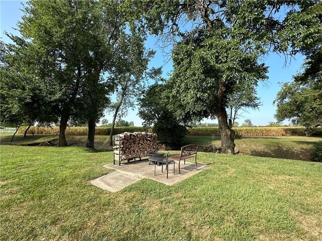 22750 Switzer Rd, Bucyrus, KS 66013 - view of yard with a patio