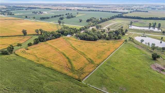 22750 Switzer Rd, Bucyrus, KS 66013 - drone / aerial view featuring a water view and a rural view