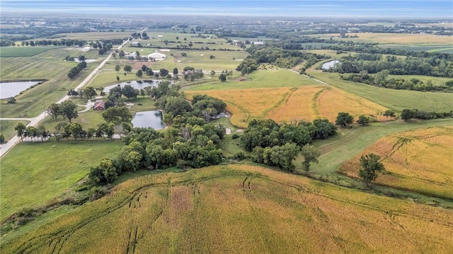 22750 Switzer Rd, Bucyrus, KS 66013 - drone / aerial view featuring a water view and a rural view