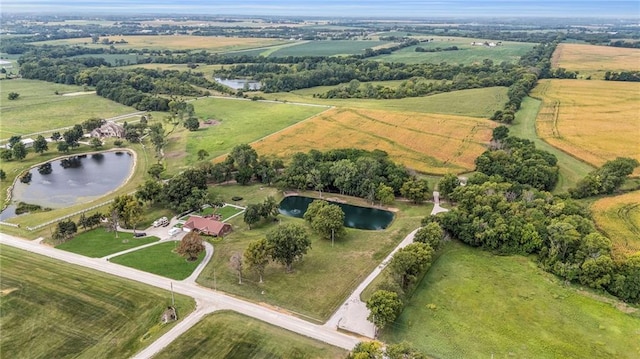 22750 Switzer Rd, Bucyrus, KS 66013 - aerial view with a rural view and a water view