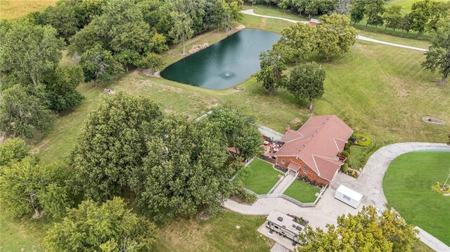 22750 Switzer Rd, Bucyrus, KS 66013 - aerial view with a water view