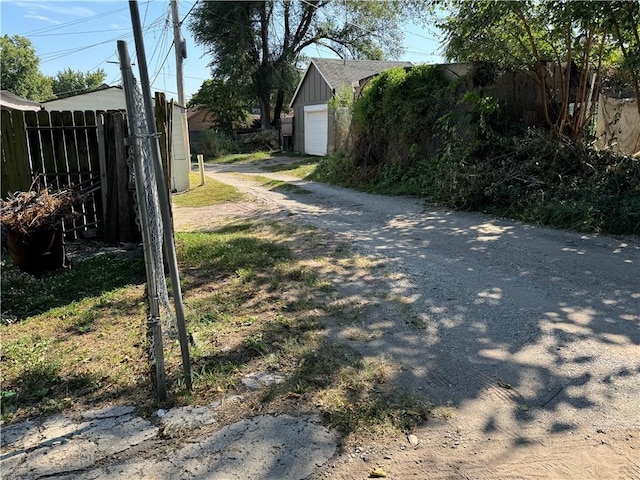 view of road