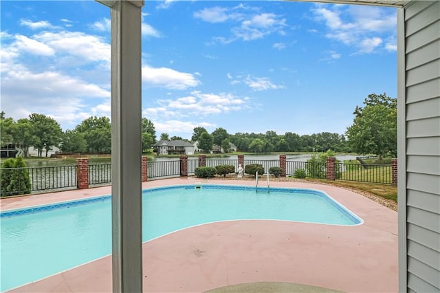 view of pool featuring a fenced backyard and a fenced in pool