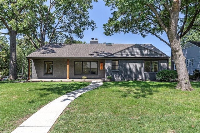 ranch-style house with a front yard