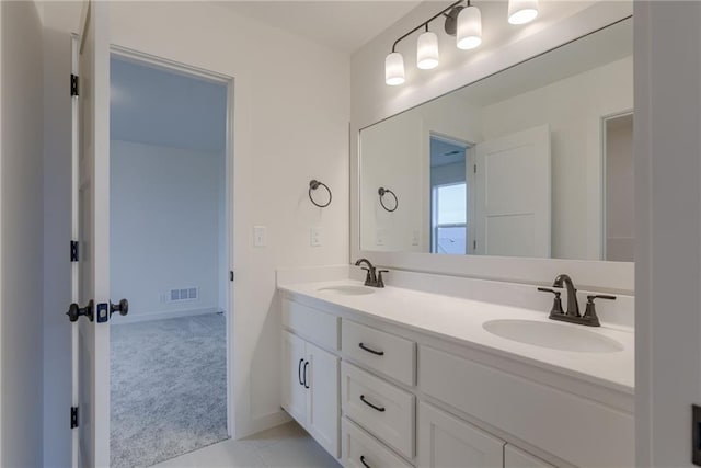 bathroom with vanity