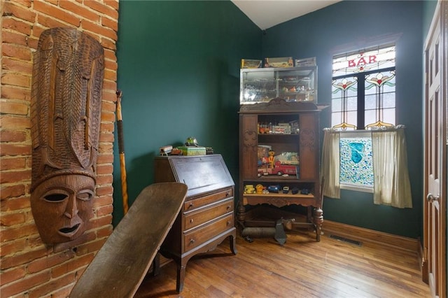 office featuring hardwood / wood-style floors