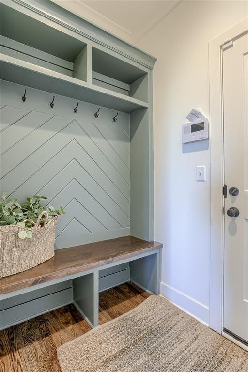 12300 S Hastings St, Olathe, KS 66061 - mudroom with wood finished floors and baseboards