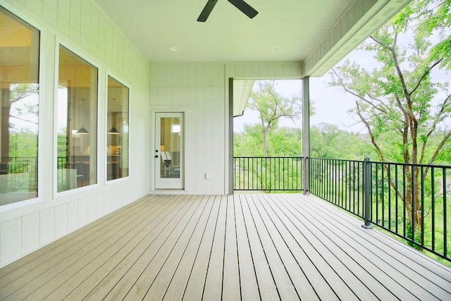 12484 S Barth Rd, Olathe, KS 66061 - wooden terrace with ceiling fan