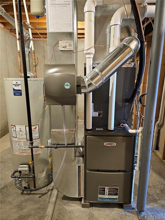 utilities featuring gas water heater