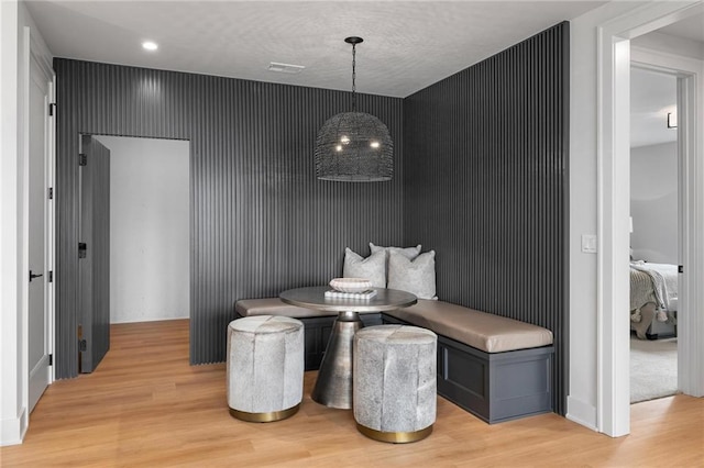 dining space featuring light hardwood / wood-style flooring