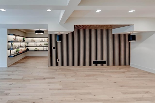 2207 W 71st St, Prairie Village, KS 66208 - interior space featuring light wood-type flooring, recessed lighting, and baseboards