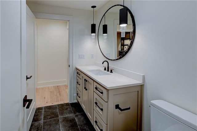 2207 W 71st St, Prairie Village, KS 66208 - half bath featuring vanity and toilet