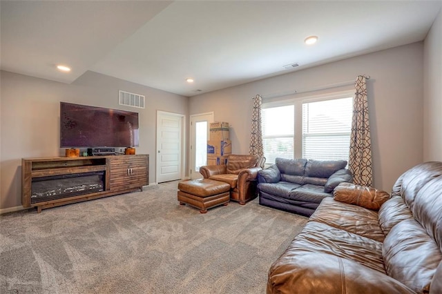 view of carpeted living room