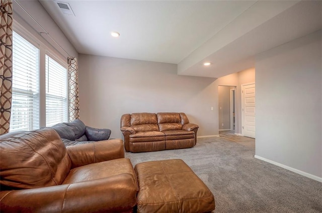 view of carpeted living room