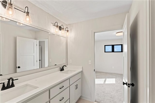 bathroom with vanity