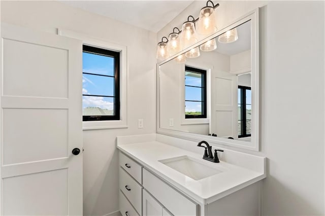 bathroom with vanity