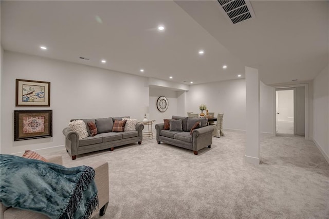 4805 NE 62nd St, Kansas City, MO 64119 - living room with light colored carpet and recessed lighting