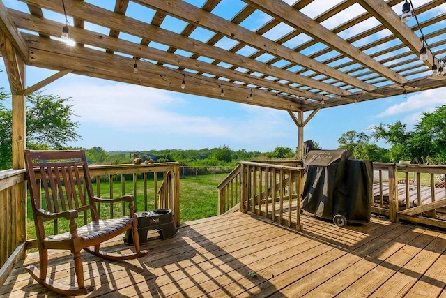 15124 NW County Road 14001st Rd, Drexel, MO 64742 - deck with a lawn and a pergola
