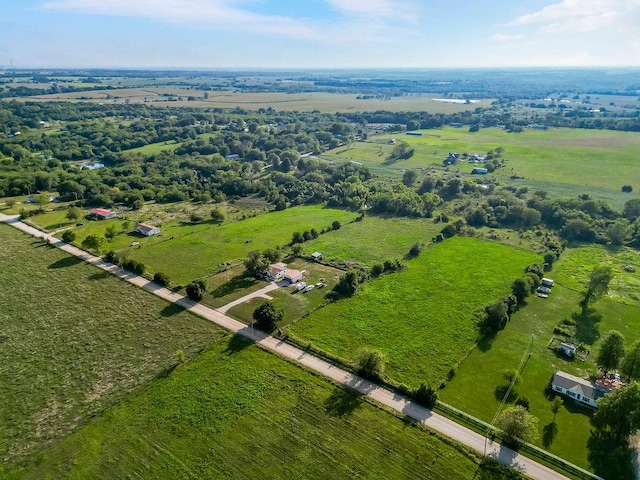 aerial view featuring a rural view