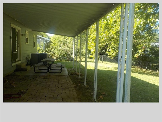 view of patio with cooling unit