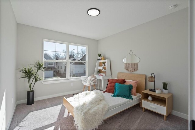 sitting room with carpet floors