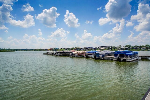 property view of water featuring a dock