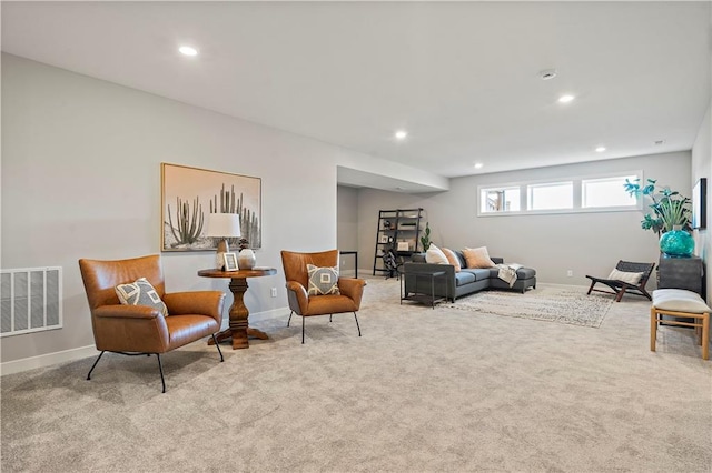 view of carpeted living room