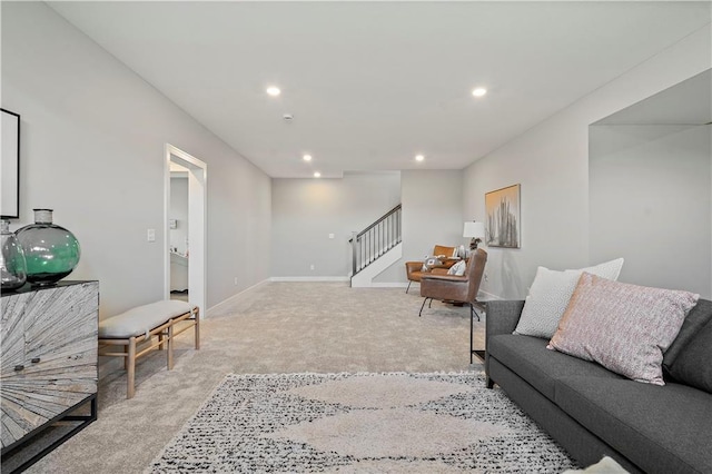 view of carpeted living room