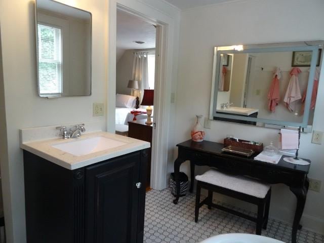 bathroom featuring vanity and tile patterned floors